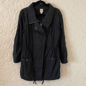 Brochu Walker Prato Anorak Drawcord Coat Black, Women's Large Jacket